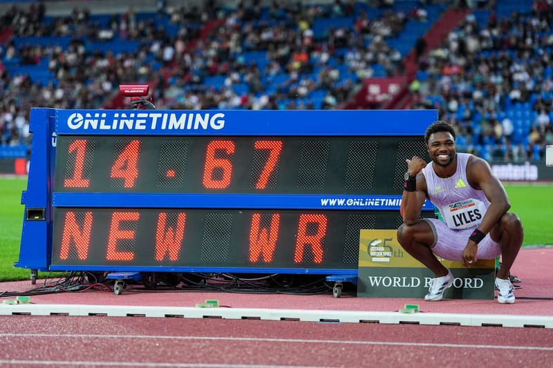 Noah Lyles corre los 150 m más rápidos de la historia: 14,67 en el Golden Spike imagen del post