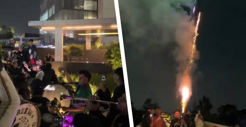 ¿Se logró? Aficionados mexicanos dieron “serenata” a Inglaterra para evitar que descansen imagen del post