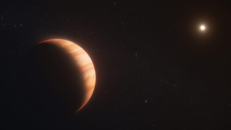Un planeta gigante sobrevivió a la muerte de su estrella y el James Webb halló su atmósfera imagen del post