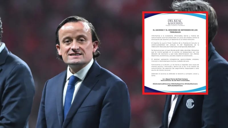 Presentan formalmente un juicio de amparo contra la eliminación del ascenso y descenso en la Liga MX imagen del post