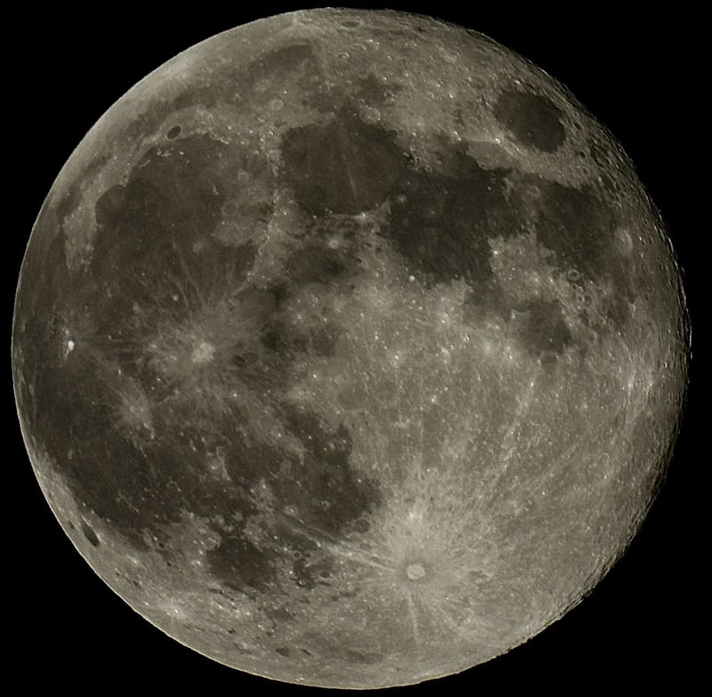 Detailed high-resolution image of the full moon against a dark sky.