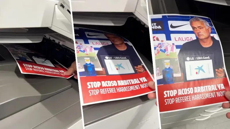 Atlético de Madrid lanza campaña “Stop al acoso arbitral” como respuesta a Mourinho imagen del post