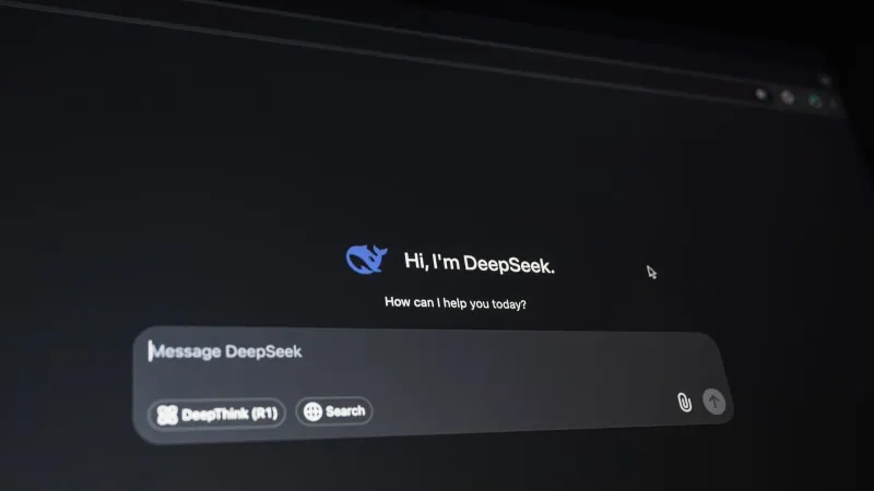 Close-up of a digital assistant interface on a dark screen, showcasing AI technology communication.
