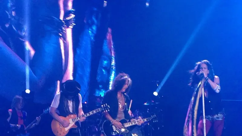 Aerosmith performing in Grand Rapids, Michigan on August 4, 2015