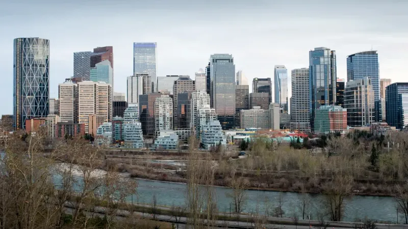 Porción central del horizonte de Calgary, tomada del noroeste.