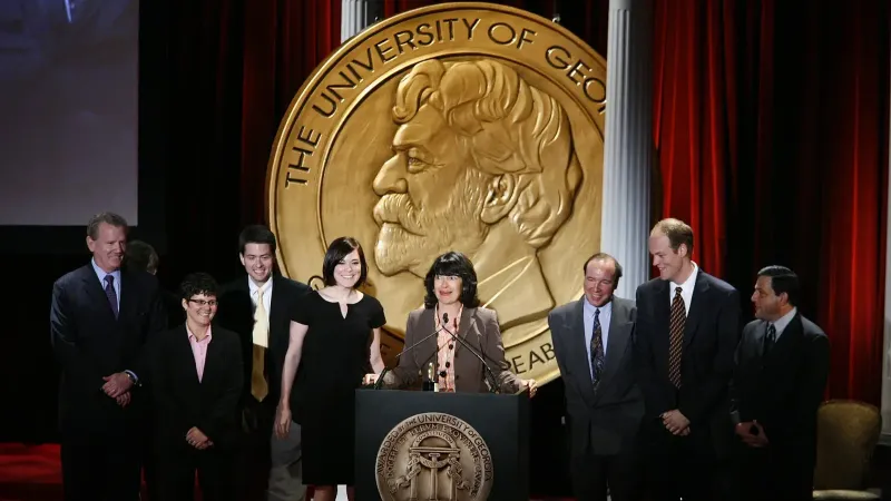 PHOTO CREDIT: ANDERS KRUSBERG / PEABODY AWARDS Christiane Amanpour and her team 67th Annual Peabody Awards Luncheon Waldorf=Astoria Hotel New York, NY USA June 16, 2008