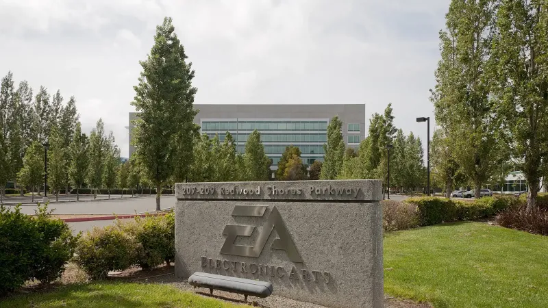 The headquarters of Electronic Arts in Redwood Shores, Redwood City, California.