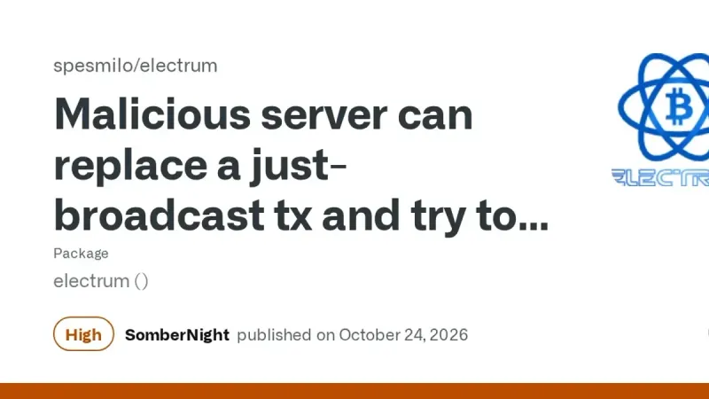 ### Summary The main Electrum server the client connects to is trusted with mempool ("unconfirmed") transactions. This is documented [design](https://electrum.readthedocs.io/en/latest/faq.ht