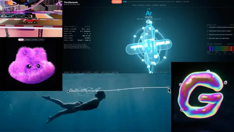 Collage de varios usos de Gemini 4 Argon