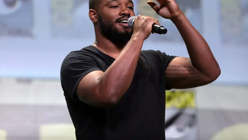 Ryan Coogler speaking at the 2016 San Diego Comic Con International, for "Black Panther", at the San Diego Convention Center in San Diego, California.
