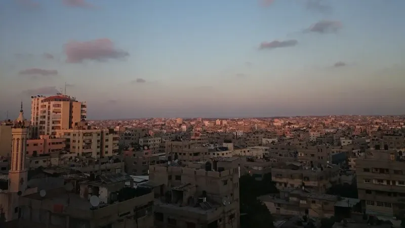 Esta fotografía fue tomada del lado este de Gaza