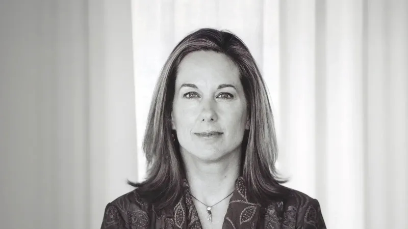 Disparo en blanco y negro de Kathleen Kennedy
