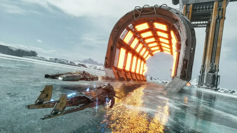 Jugabilidad de Star Wars: Racer Galáctico.