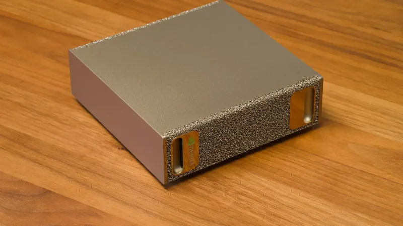 Oblique view of an NVIDIA DGX Spark.