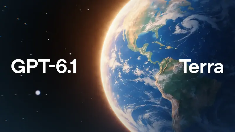GPT-6.1 Terra with Earth illuminated by sunlight against a starry sky.