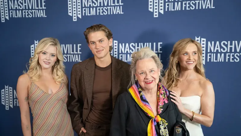 Ava Phillippe, Deacon Phillippe, Betty Reese, and Reese Witherspoon at the premiere of Brother Save Us at Nashville Film Festival 2026.