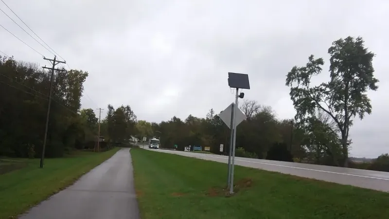 Una cámara de vigilancia de seguridad de rebaño en Ohio