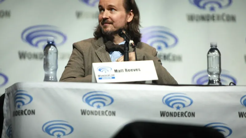 Matt Reeves speaking at the 2014 WonderCon, for "Dawn of the Planet of the Apes", at the Anaheim Convention Center in Anaheim, California.