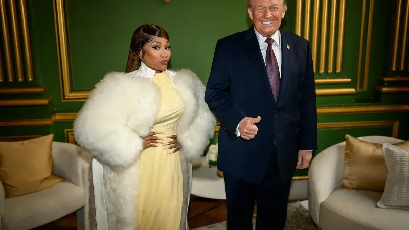 Donald Trump con Nicki Minaj el 28 de enero de 2026.