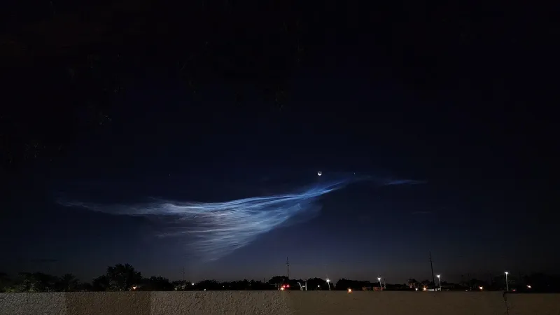 Una medusa espacial de un cohete Falcon 9