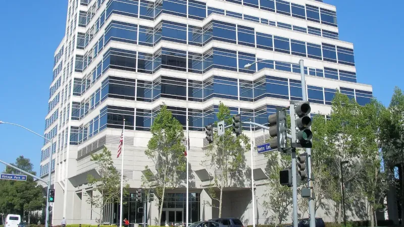 This building at 900 Metro Center Boulevard in Foster City is the current headquarters of Visa Inc.
