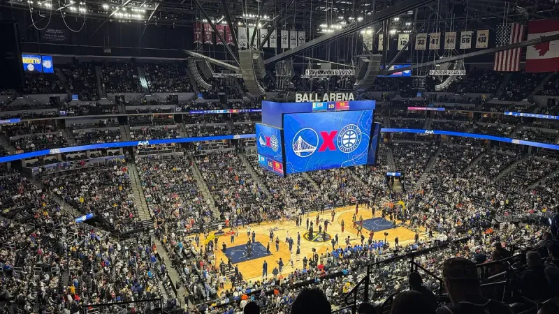Oct 26, 2026: Ball Arena, Denver, Colorado, prior to an early season match up, the 1-1 Denver Nuggets hosting the 0-3 Golden State Warriors.